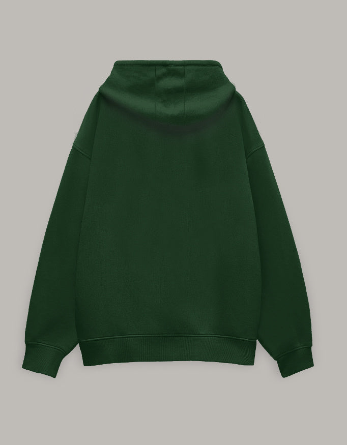 Patience Oversized Hoodie – Minimal Calm Edition hoodie oversized fit cotton fabric heavyweight fabric printed design detail view by HAViT Apparel