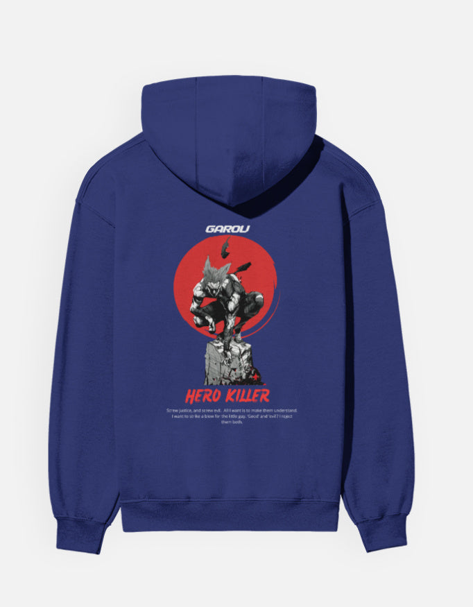 Anime Hoodie hoodie regular fit cotton fabric heavyweight fabric graphic print printed design anime inspired design detail view by HAViT Apparel