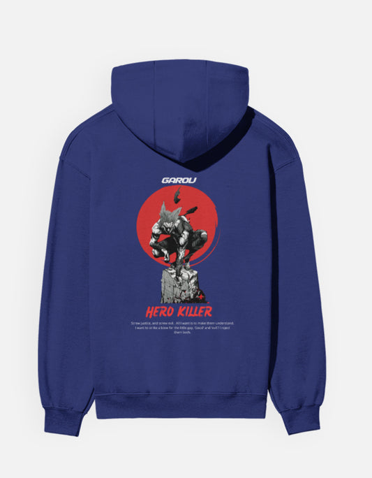 Anime Hoodie hoodie regular fit cotton fabric heavyweight fabric graphic print printed design anime inspired design detail view by HAViT Apparel