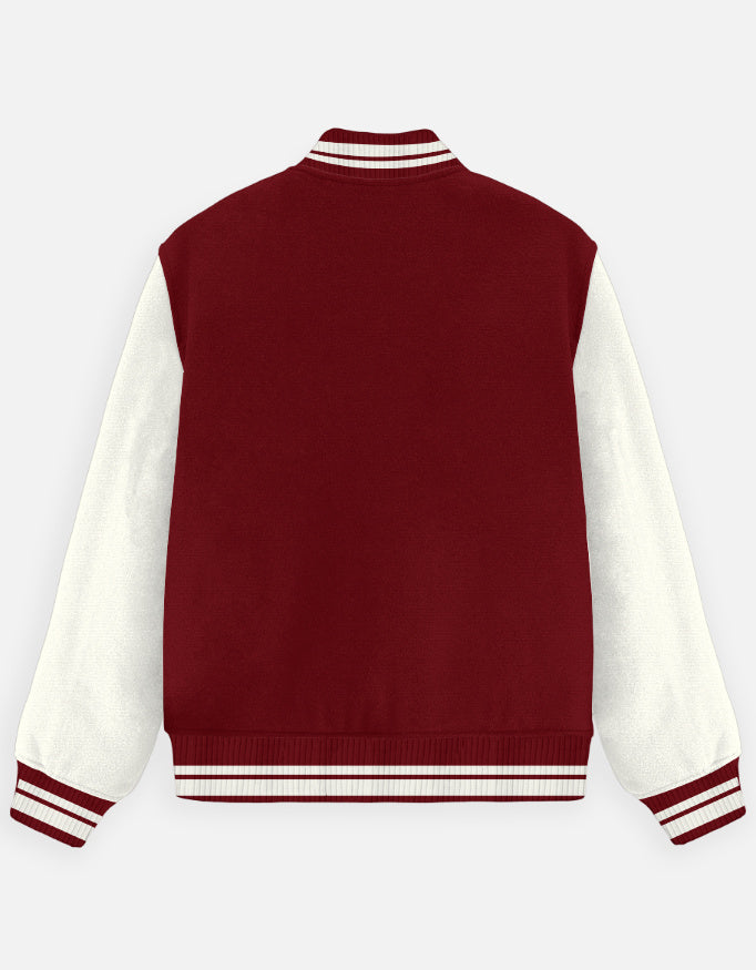 24 Legacy Sport Varsity Jacket cotton fabric heavyweight fabric detail view by HAViT Apparel