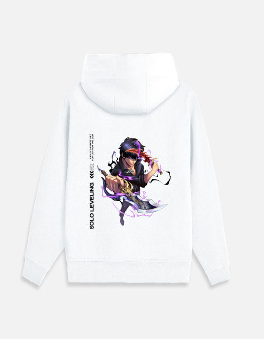Anime Zip Hoodie hoodie regular fit cotton fabric heavyweight fabric graphic print printed design anime inspired design detail view by HAViT Apparel