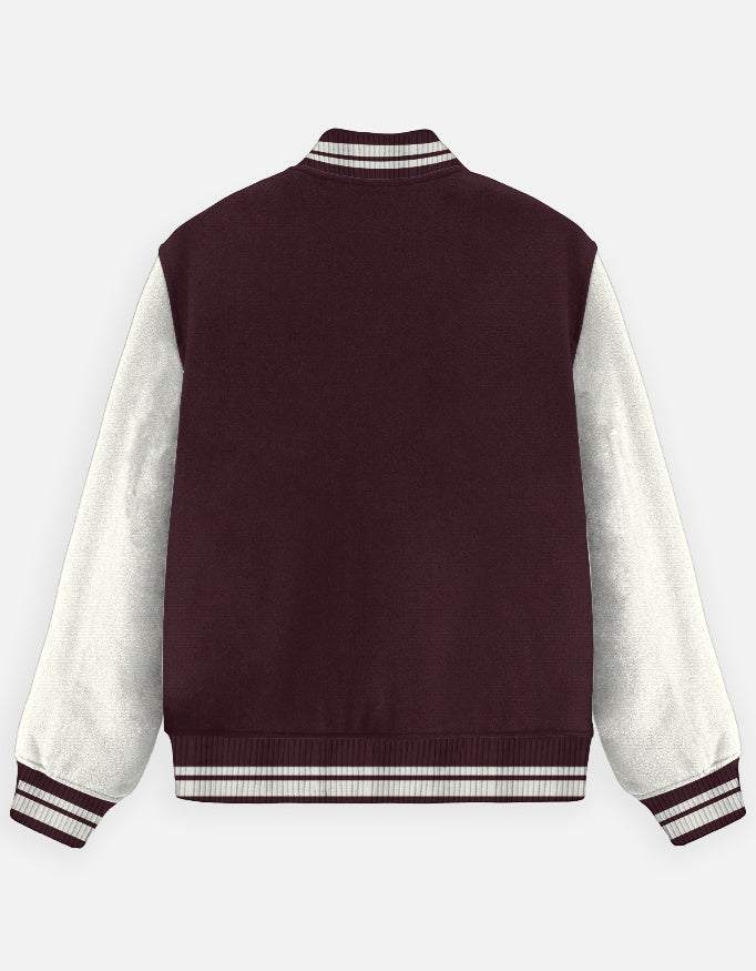 24 Legacy Sport Varsity Jacket cotton fabric heavyweight fabric detail view by HAViT Apparel