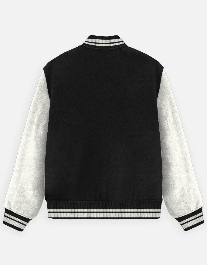 24 Legacy Sport Varsity Jacket cotton fabric heavyweight fabric detail view by HAViT Apparel