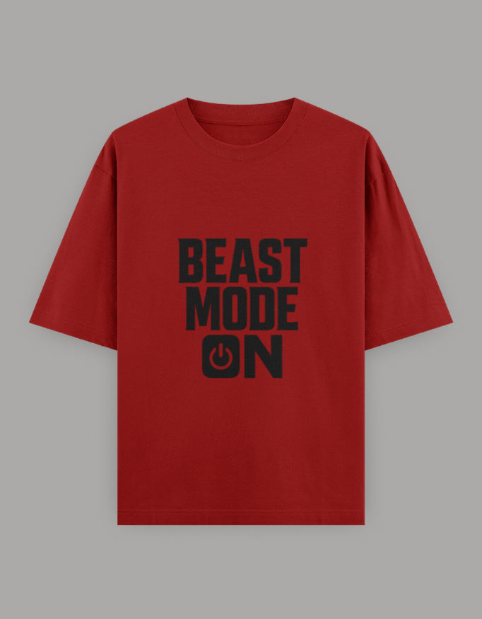 Beast Mode Classic Oversize Tee t-shirt oversized fit printed design detail view by HAViT Apparel