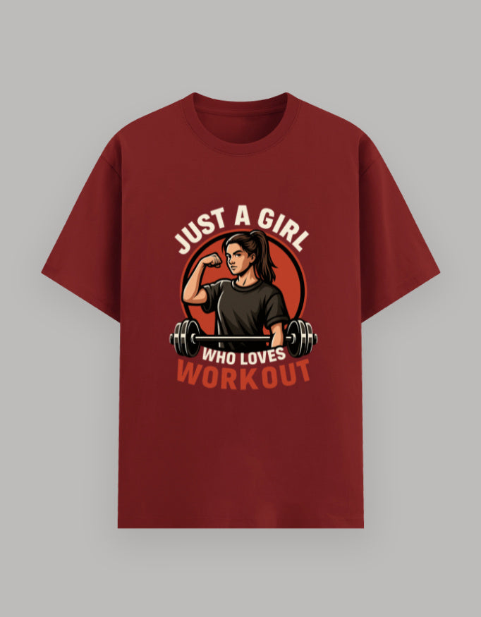 Girl Power Basic Workout Tee t-shirt cotton fabric detail view by HAViT Apparel