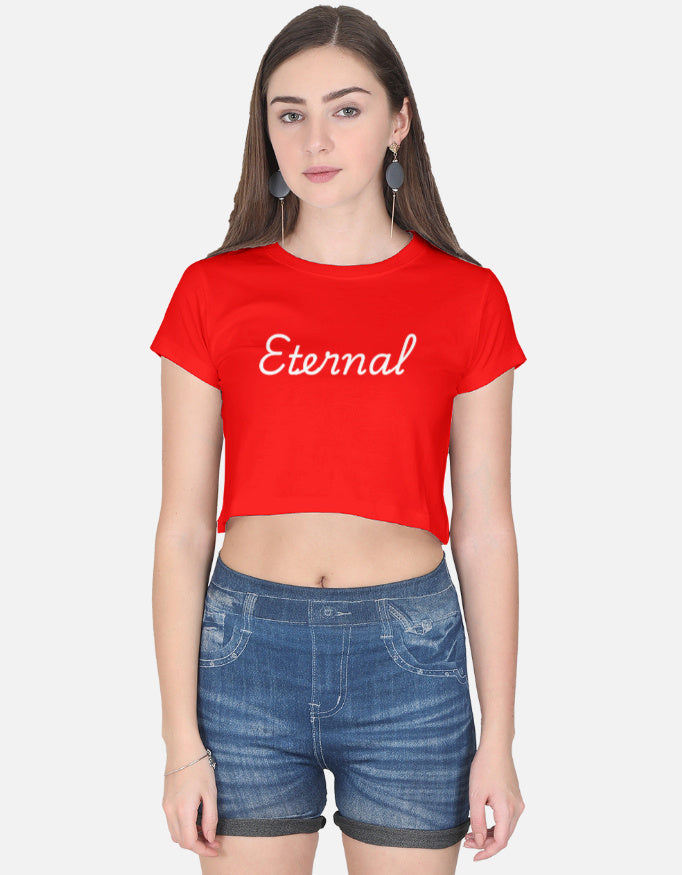 Minimal Eternal Crop Tee cotton fabric heavyweight fabric detail view by HAViT Apparel