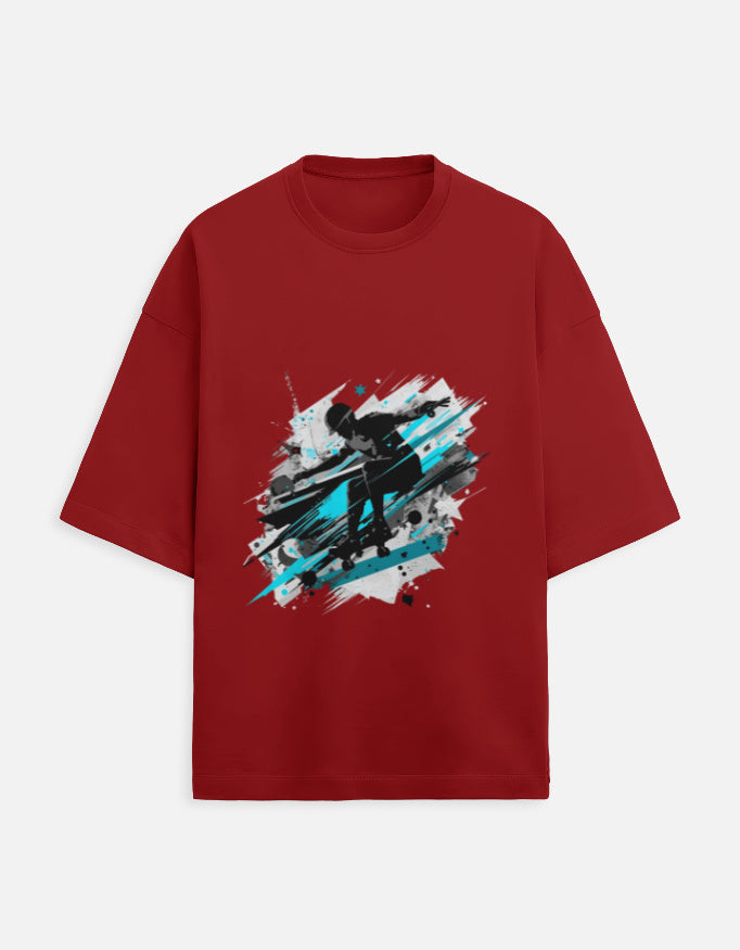 Unisex Terry Oversized Tee oversized fit cotton fabric heavyweight fabric detail view by HAViT Apparel