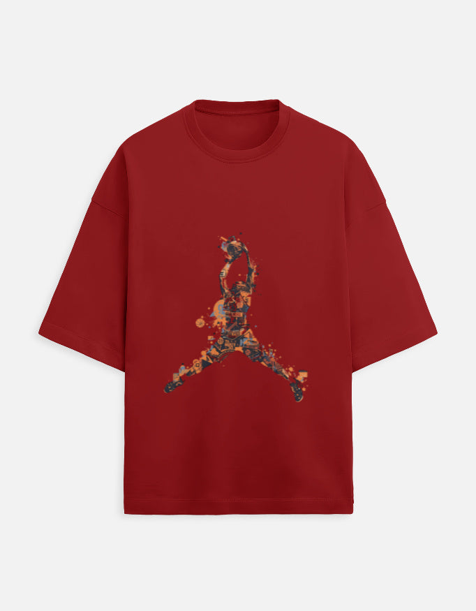 Unisex Terry Oversized Tee oversized fit cotton fabric heavyweight fabric detail view by HAViT Apparel