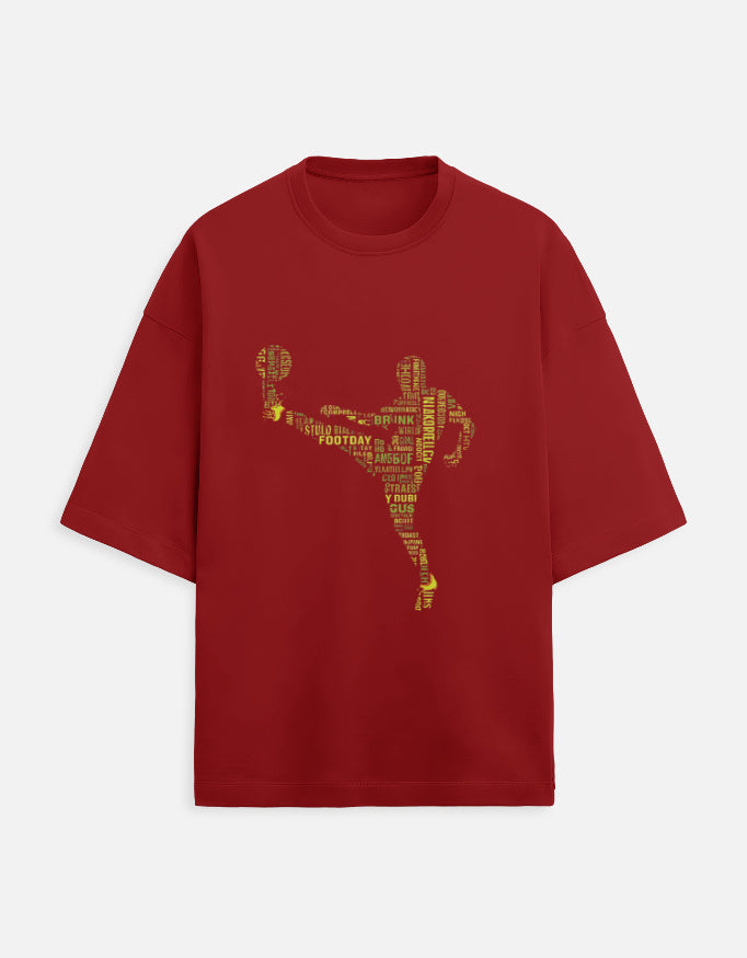 Unisex Terry Oversized Tee oversized fit cotton fabric heavyweight fabric detail view by HAViT Apparel