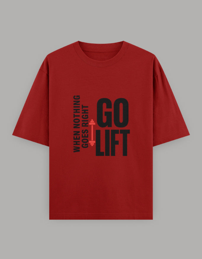 Go Lift Classic Oversized Fit t-shirt oversized fit detail view by HAViT Apparel