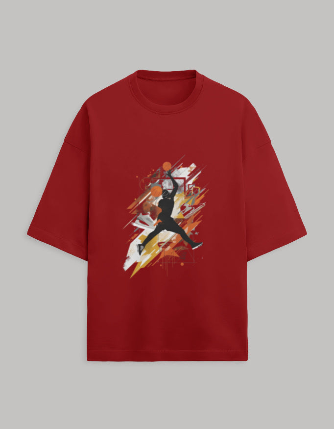 Terry Oversized Tee oversized fit cotton fabric heavyweight fabric detail view by HAViT Apparel