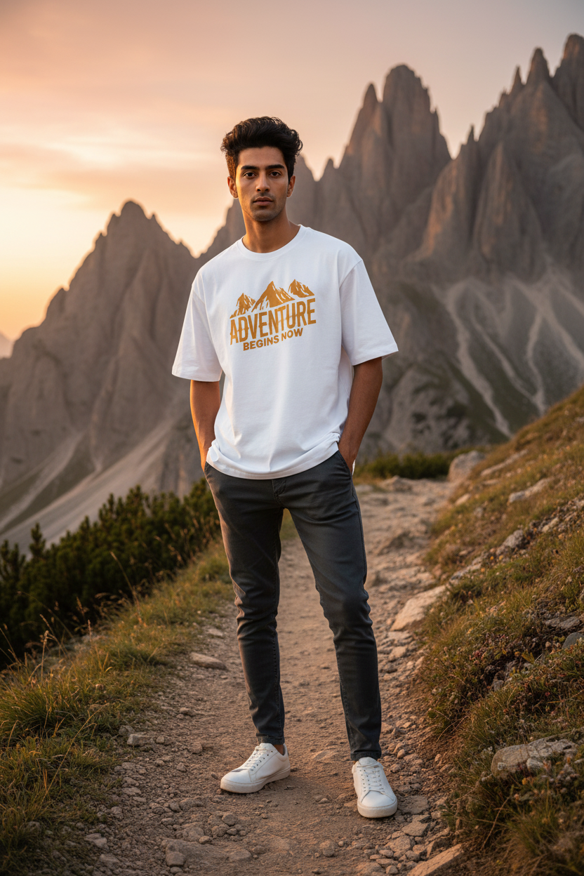 Adventure Begins Now – Oversized Standard T-Shirt