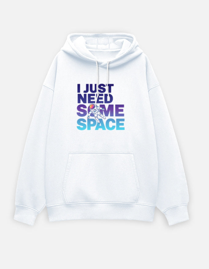 I Need Some Space- Oversized Hoodie hoodie oversized fit cotton fabric heavyweight fabric detail view by HAViT Apparel