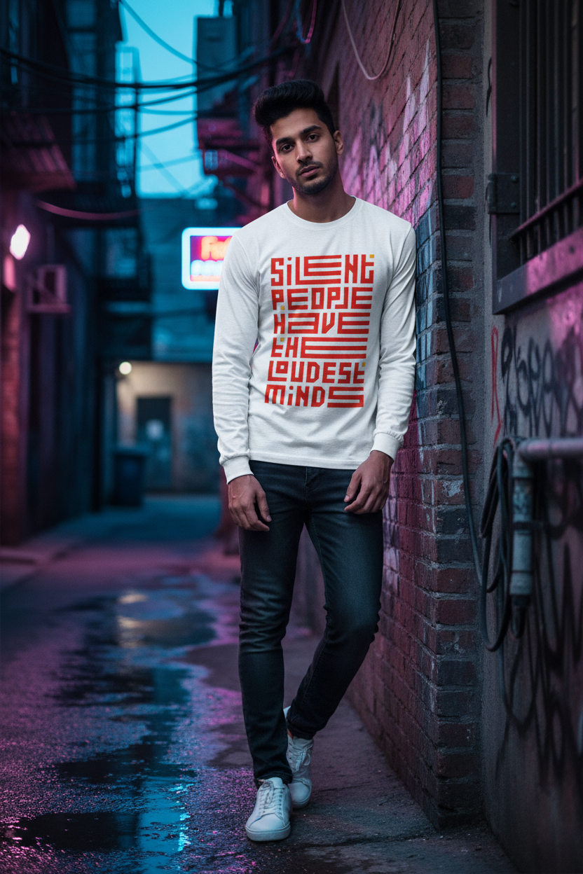 Silent People Loud Minds Full Sleeve T-Shirt