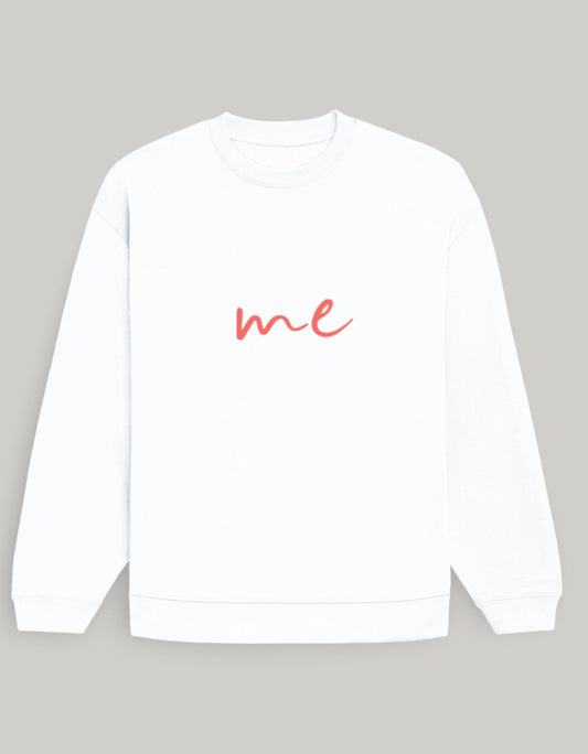 Aesthetic Men's Oversized Sweatshirt – Signature me Edition sweatshirt oversized fit cotton fabric heavyweight fabric graphic print printed design detail view by HAViT Apparel