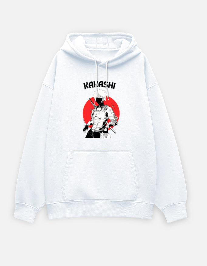 Anime Oversized Hoodie hoodie oversized fit cotton fabric heavyweight fabric graphic print printed design anime inspired design detail view by HAViT Apparel
