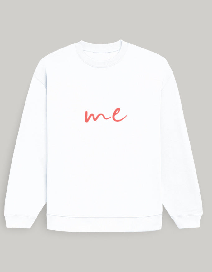 Aesthetic Women's Oversized Sweatshirt – Signature me Edition sweatshirt oversized fit cotton fabric heavyweight fabric graphic print printed design detail view by HAViT Apparel