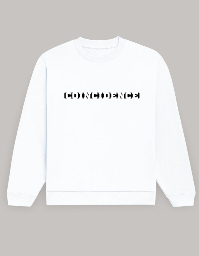 COINCIDENCE Graphic Men’s Sweatshirt sweatshirt regular fit cotton fabric heavyweight fabric printed design detail view by HAViT Apparel