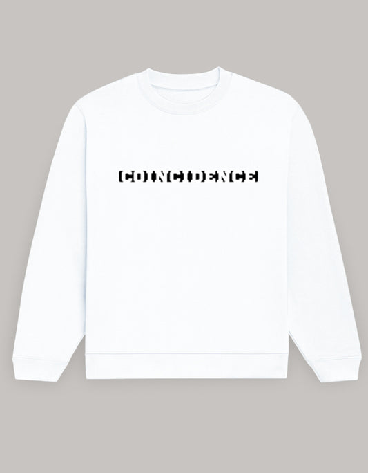 COINCIDENCE Graphic Men’s Sweatshirt sweatshirt regular fit cotton fabric heavyweight fabric printed design detail view by HAViT Apparel
