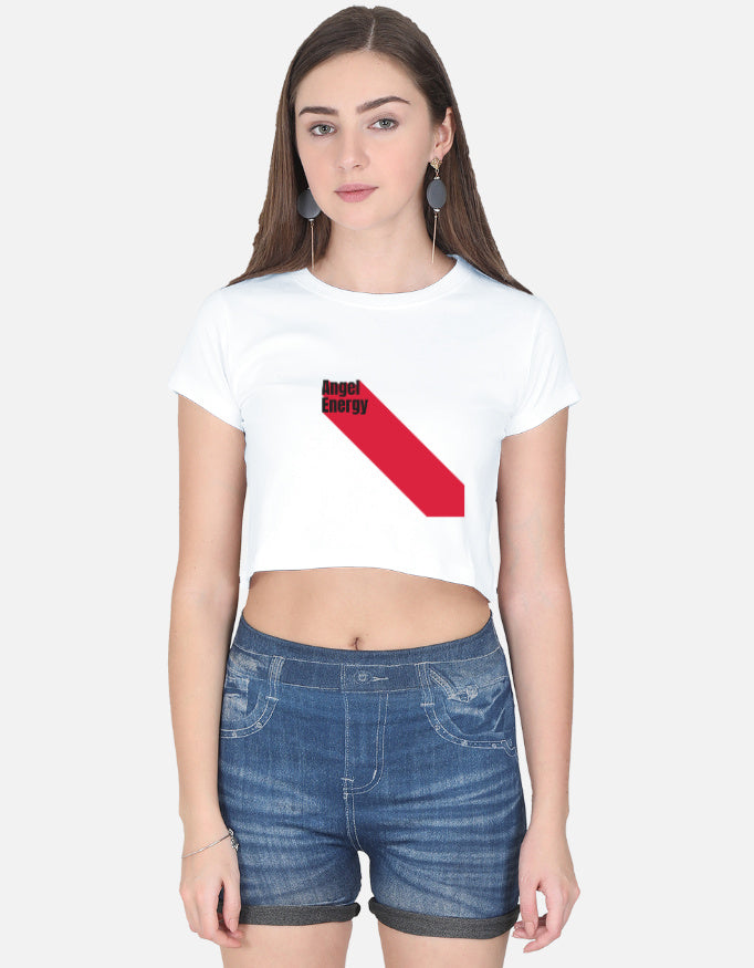 Angel Energy Crop Top cotton fabric heavyweight fabric detail view by HAViT Apparel