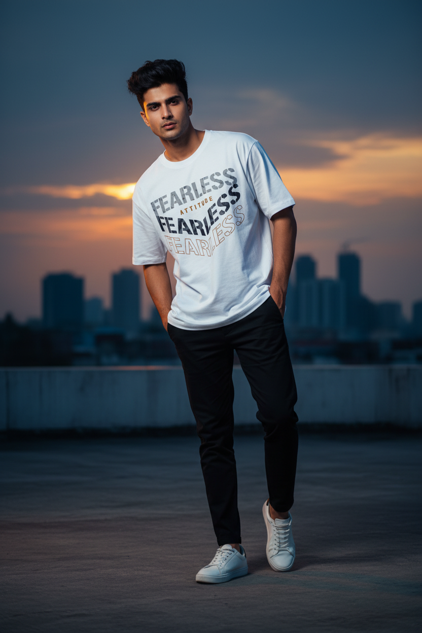 Fearless Attitude – Statement Streetwear Oversized T-Shirt