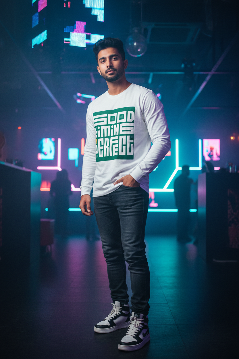 Good Timing Is Perfect Graphic Full Sleeve T-Shirt