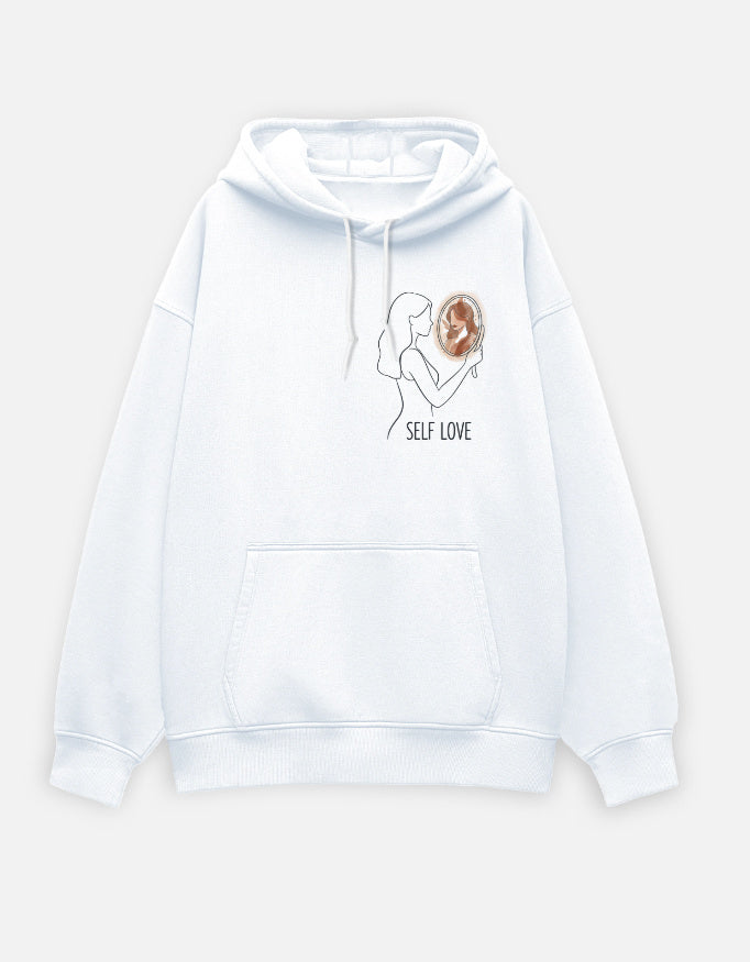 Reflected Grace Oversized Hoodie hoodie oversized fit cotton fabric heavyweight fabric detail view by HAViT Apparel