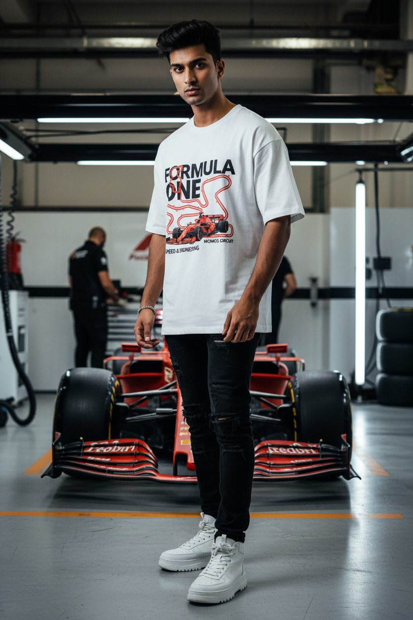 Monaco Night Sprint – Oversized Terry T-Shirt