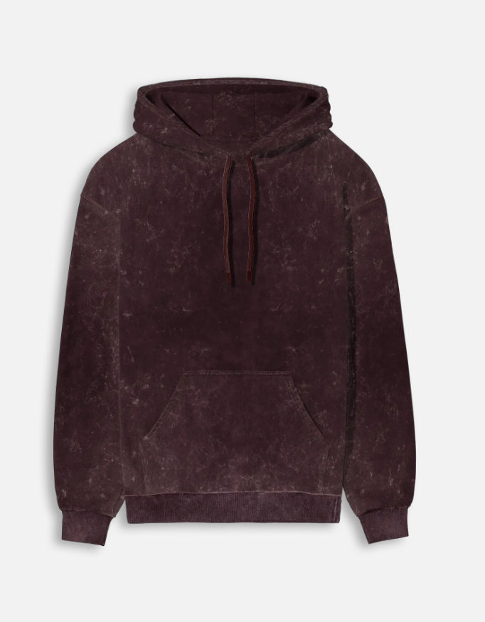 Evolving Quietly- Acid Washed Hoodie hoodie oversized fit acid washed cotton fabric heavyweight fabric printed design detail view by HAViT Apparel