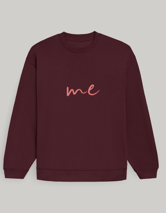 Aesthetic Women's Oversized Sweatshirt – Signature me Edition sweatshirt oversized fit cotton fabric heavyweight fabric graphic print printed design detail view by HAViT Apparel