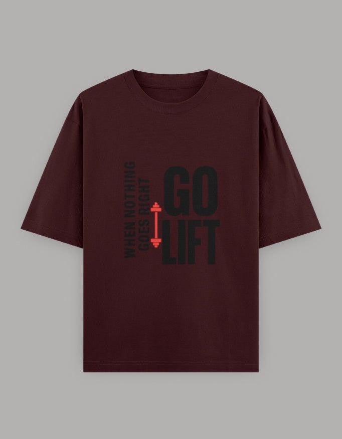 Go Lift Classic Oversized Fit t-shirt oversized fit detail view by HAViT Apparel