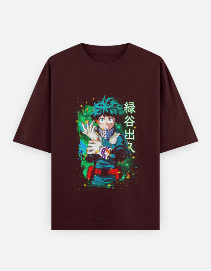 Anime Oversized Classic T-Shirt t-shirt oversized fit cotton fabric heavyweight fabric detail view by HAViT Apparel
