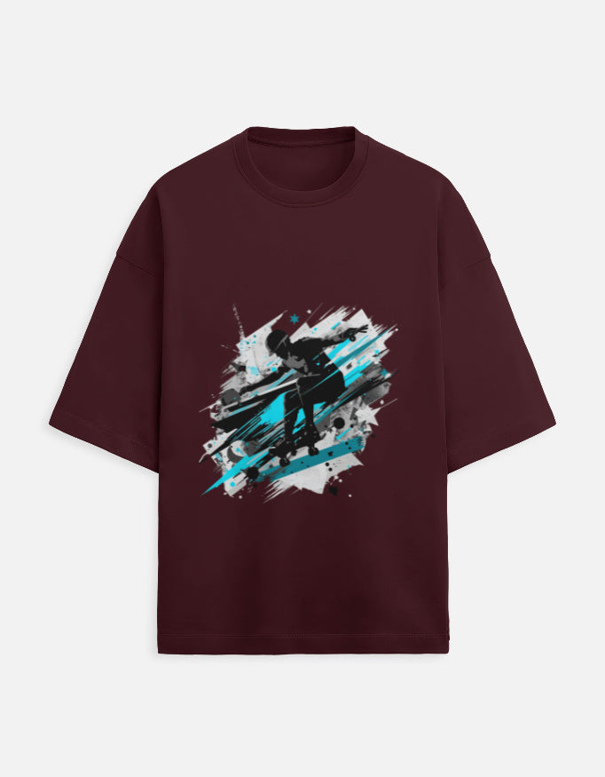 Unisex Terry Oversized Tee oversized fit cotton fabric heavyweight fabric detail view by HAViT Apparel