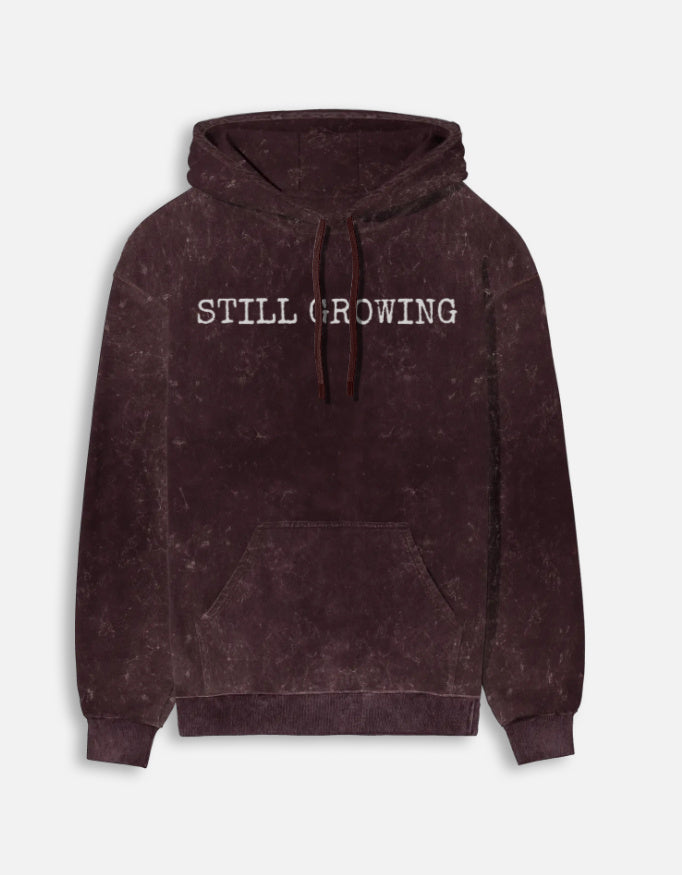 Rustic Fade Heavy Men's Hoodie hoodie oversized fit acid washed cotton fabric heavyweight fabric detail view by HAViT Apparel