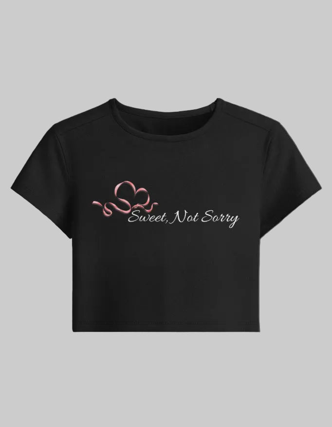 Sweet But Fearless Baby Tee cotton fabric heavyweight fabric detail view by HAViT Apparel