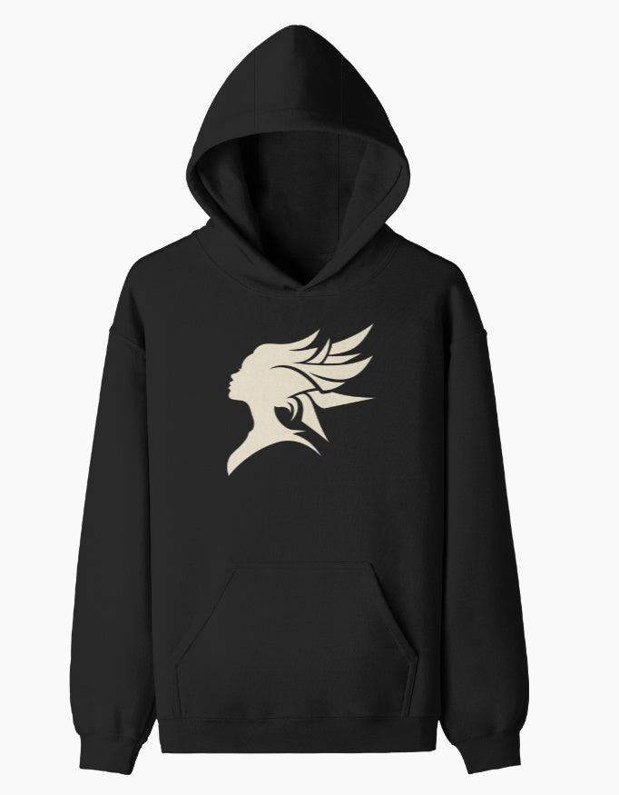 Ethereal Muse- Pullover Hoodie hoodie regular fit cotton fabric heavyweight fabric detail view by HAViT Apparel