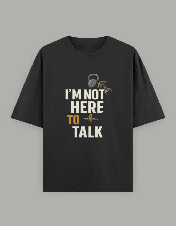 Silent Grind Oversized Tee t-shirt oversized fit graphic print detail view by HAViT Apparel