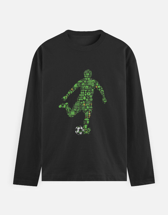 Men's Full Sleeve T-Shirt regular fit cotton fabric heavyweight fabric detail view by HAViT Apparel
