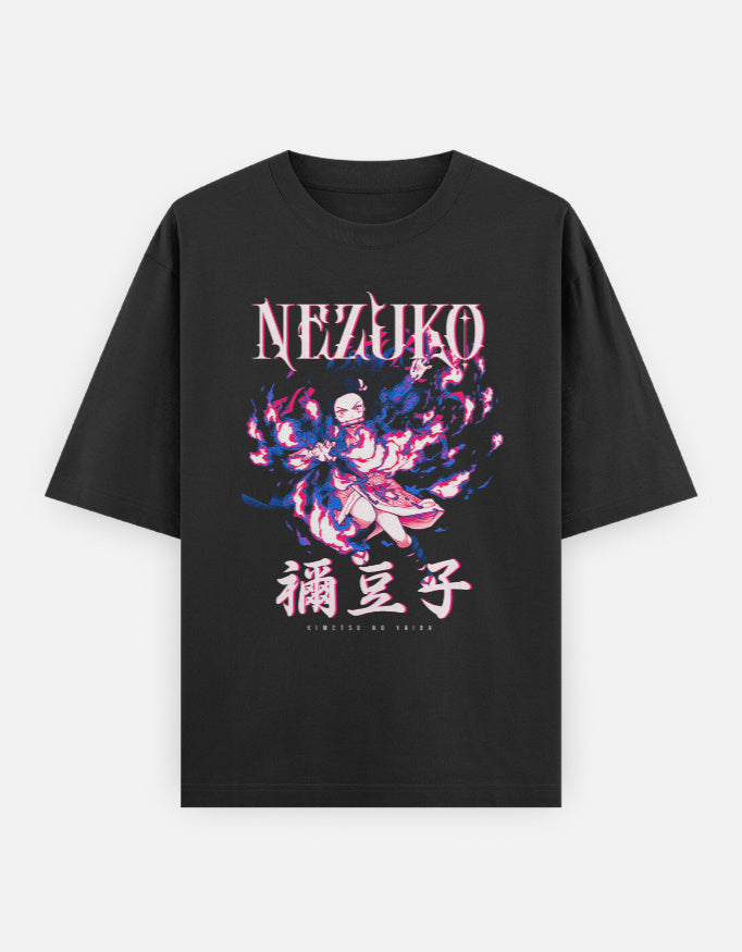 Anime Oversized Classic T-Shirt t-shirt oversized fit cotton fabric heavyweight fabric detail view by HAViT Apparel