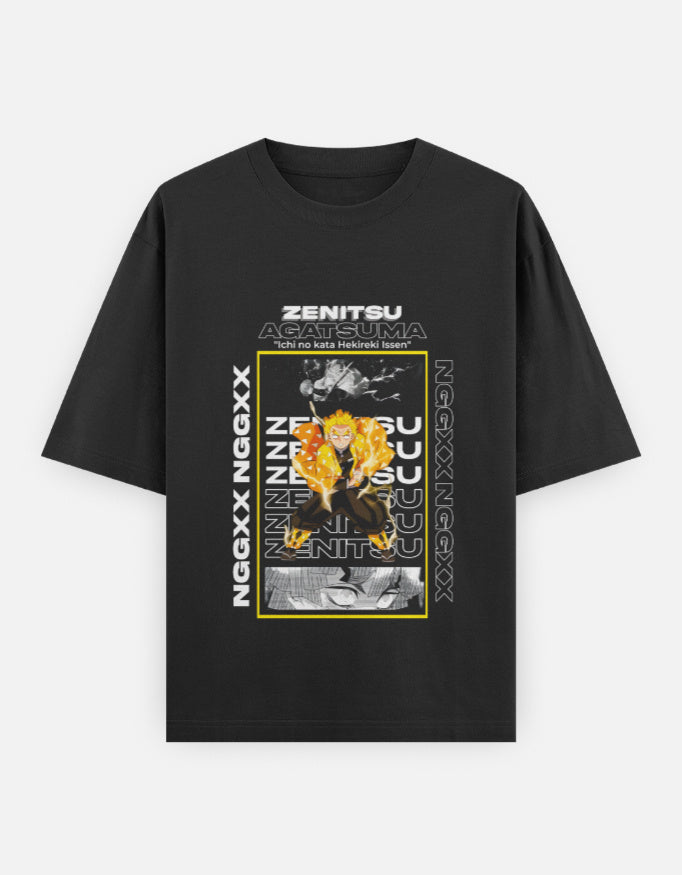 Anime Oversized Classic T-Shirt t-shirt oversized fit cotton fabric heavyweight fabric detail view by HAViT Apparel