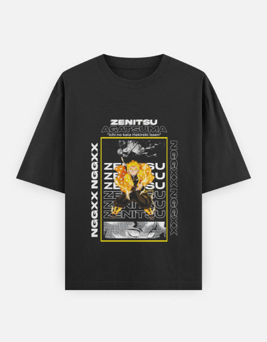Anime Oversized Classic T-Shirt t-shirt oversized fit cotton fabric heavyweight fabric detail view by HAViT Apparel