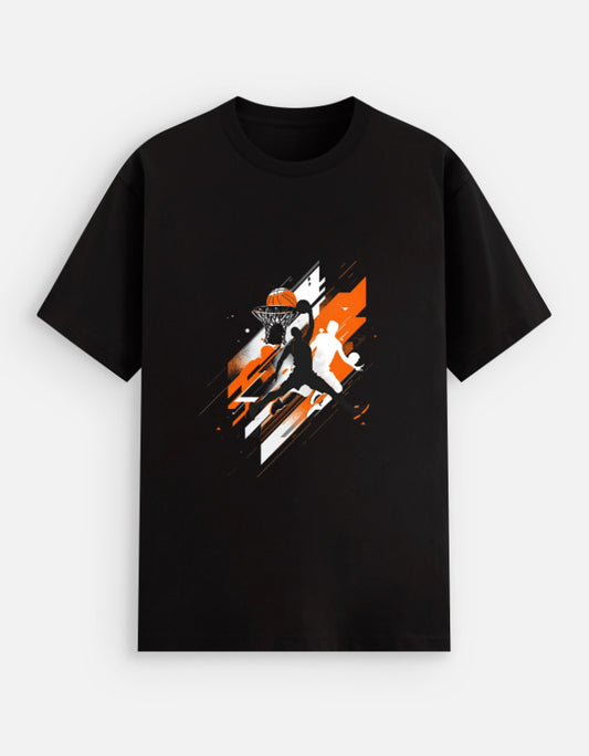 Stretch T-shirt t-shirt cotton fabric printed design detail view by HAViT Apparel