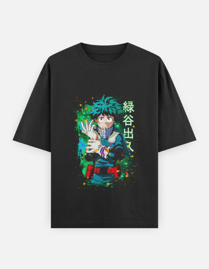 Anime Oversized Classic T-Shirt t-shirt oversized fit cotton fabric heavyweight fabric detail view by HAViT Apparel