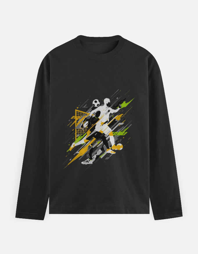 Men's Full Sleeve T-Shirt regular fit cotton fabric heavyweight fabric detail view by HAViT Apparel