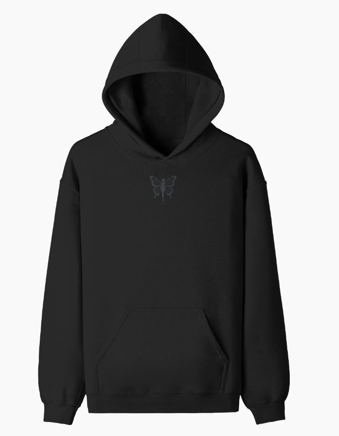 She Rises – Embroidered Pullover Hoodie hoodie regular fit cotton fabric heavyweight fabric detail view by HAViT Apparel