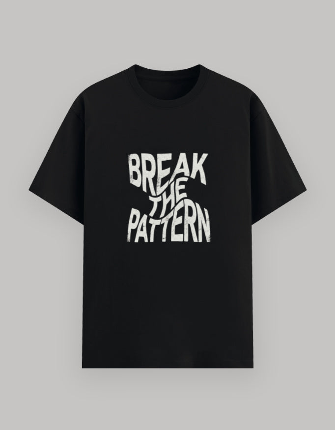 Break The Pattern Basic T-Shirt cotton fabric heavyweight fabric detail view by HAViT Apparel