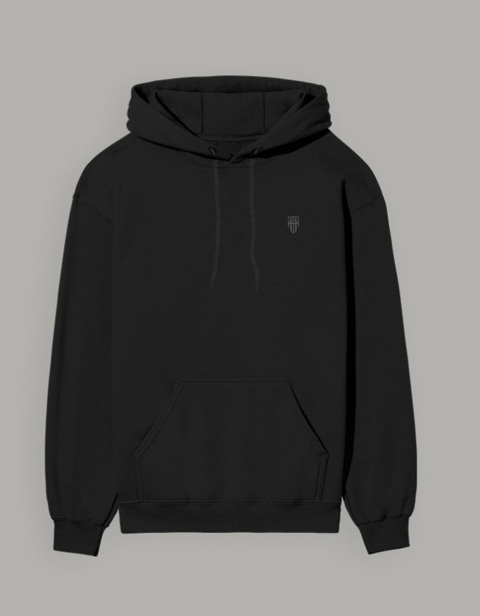 Unisex Dark Hoodie regular fit cotton fabric heavyweight fabric detail view by HAViT Apparel