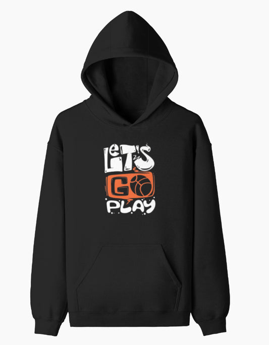 Lets Go Play-Pullover Hoodie hoodie regular fit cotton fabric heavyweight fabric detail view by HAViT Apparel