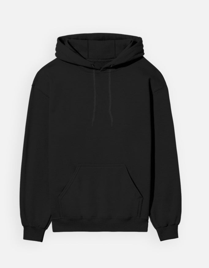Never Back Down- Hoodie sweatshirt regular fit cotton fabric heavyweight fabric detail view by HAViT Apparel