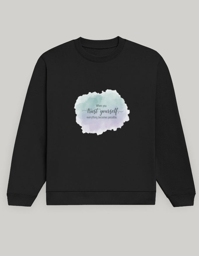 Unisex Sweatshirt regular fit cotton fabric heavyweight fabric detail view by HAViT Apparel